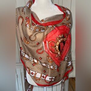 72” Colorful Western Scarf